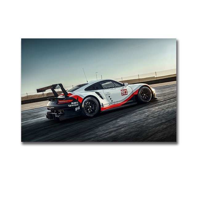 Tranh Vải Bạt Treo Tường In Hình Xe Đua Thể Thao Hiện Đại Trang Trí Nhà Cửa/Văn Phòng