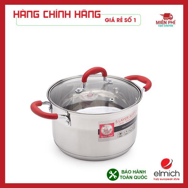 Bộ nồi inox Smartcook 3 chiếc size 16cm, 20cm, 24cm, bộ nồi elmich cao cấp, bảo hành 2 năm.