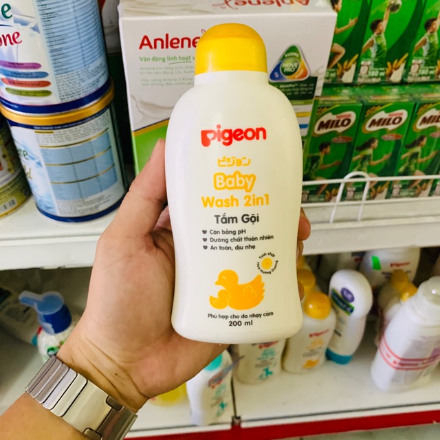 Sữa tắm gội em bé PIGEON Baby Wash 2in1 Hoa Hướng Dương 200ml/700ml - Tắm gội trẻ em