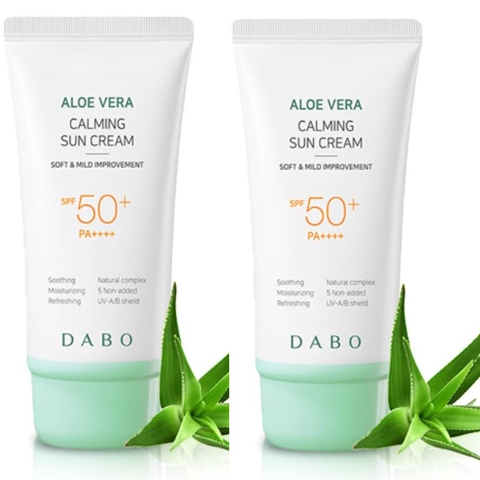 HÀNG CHÍNH HÃNG- Kem chống nắng dành cho da mặt và toàn thân trắng da lô hội ALOE DABO VERA spf 50pa +++ Hàn 70ml