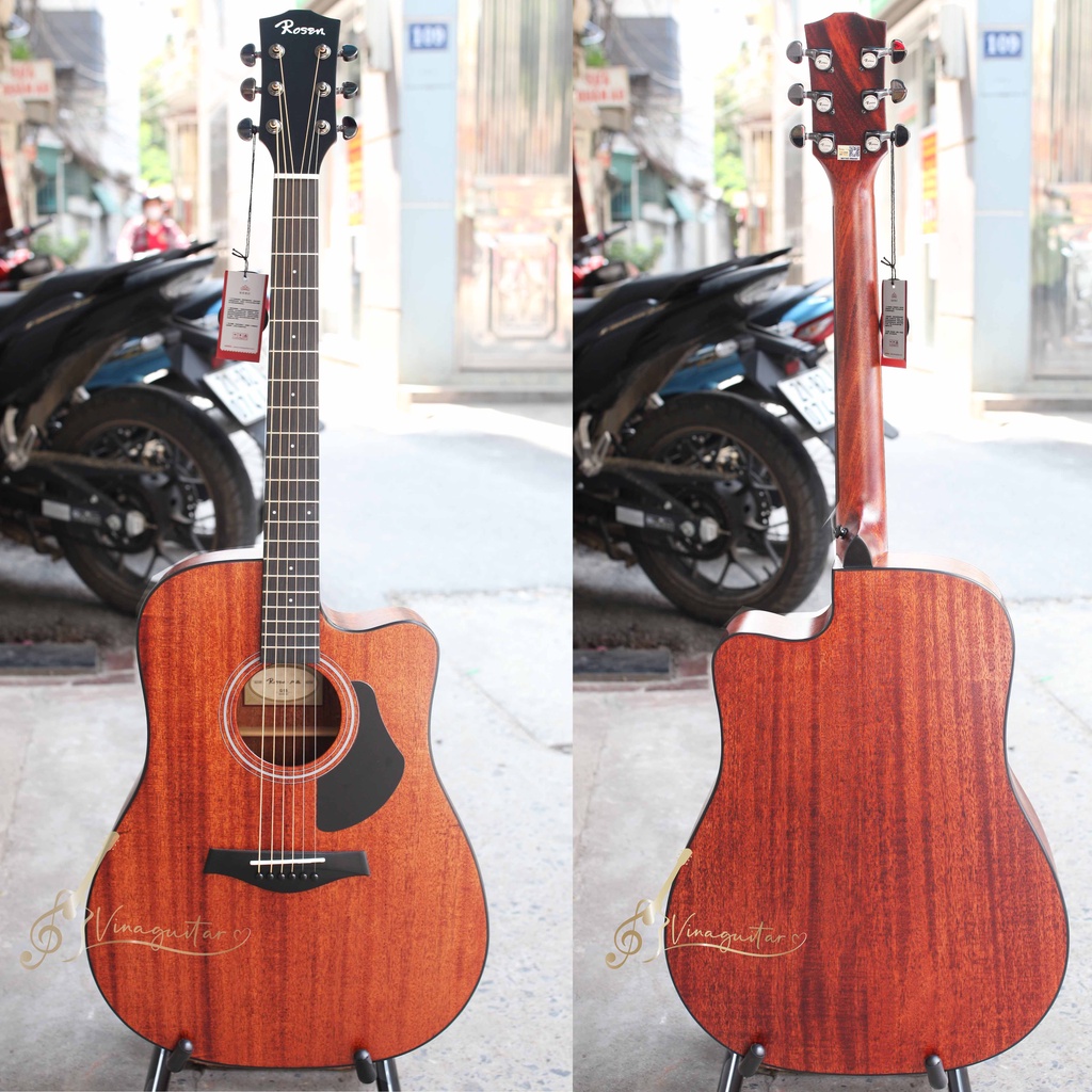 [Tặng bao da] Đàn Guitar Acoustic Rosen G15 2022 Chính Hãng  guitar rosen nâng cấp của rosen g11 g13