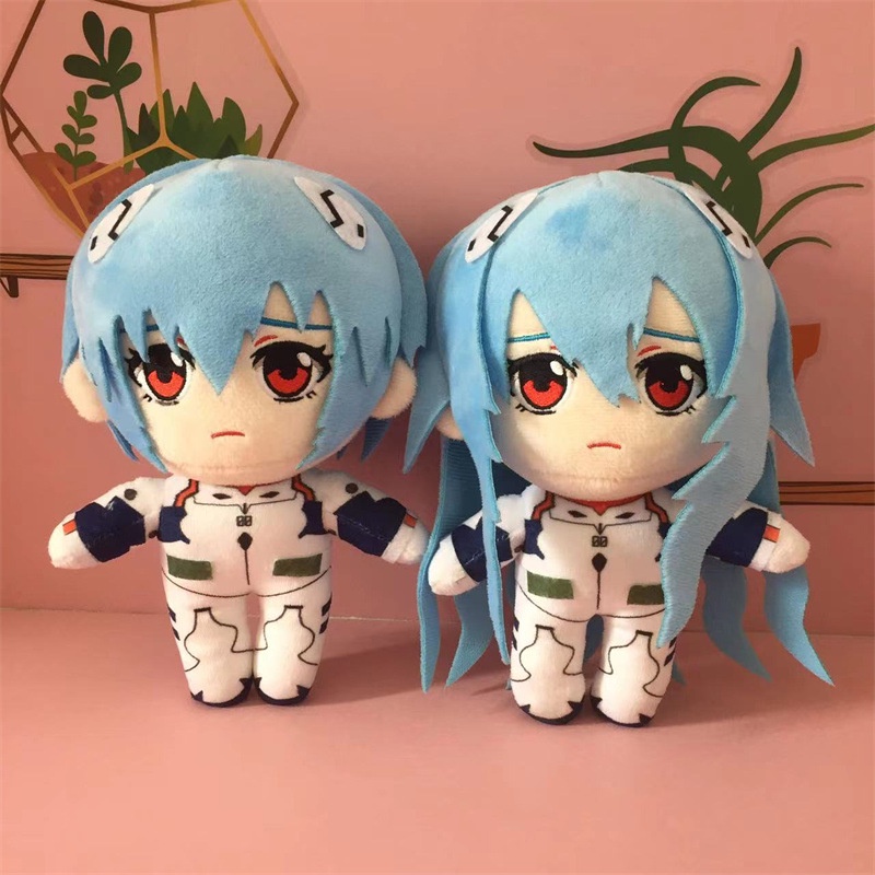 Búp Bê Nhồi Bông Ayanami Rei Tóc Ngắn / Dài Bằng Lông Nhung Trang Trí Nội Thất