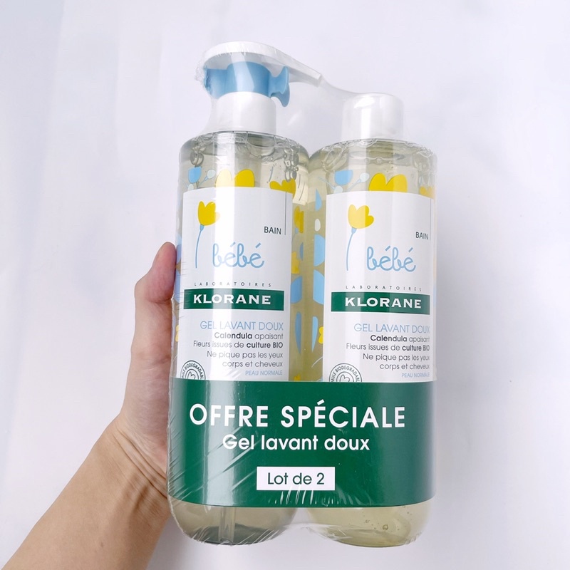 Sữa tắm KLORANE Pháp cho bé sơ sinh và bé nhỏ 500ml