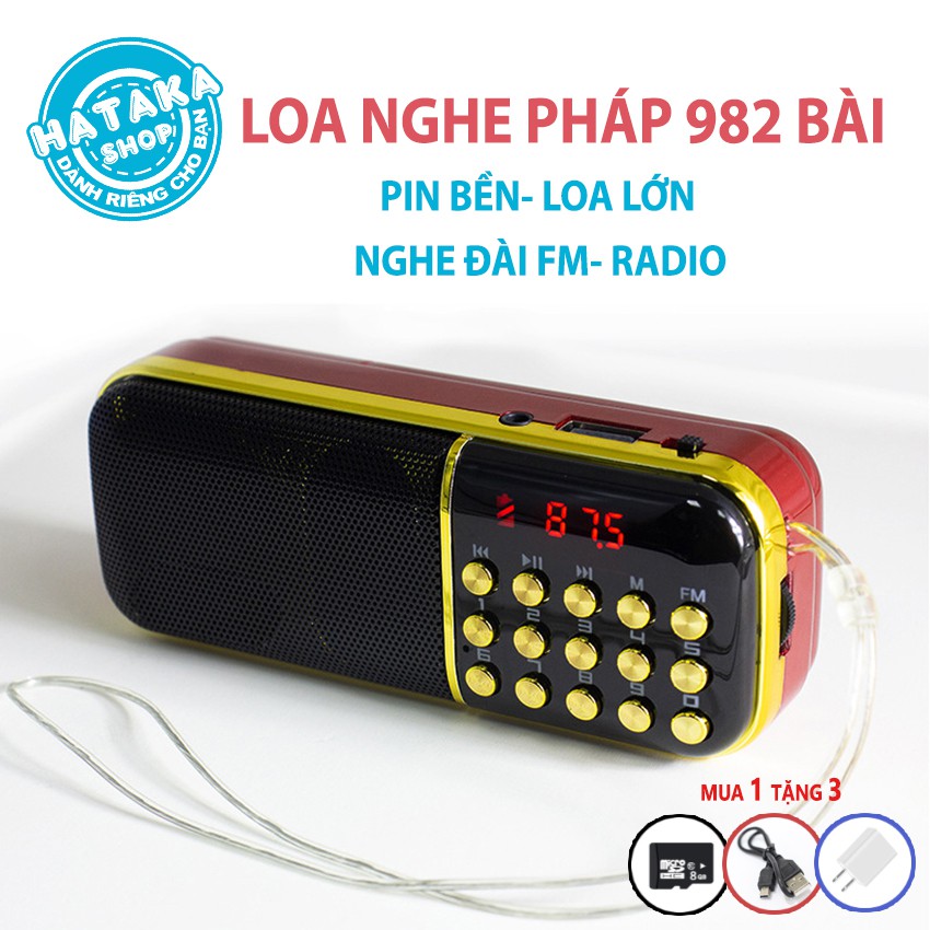 Máy nghe giảng Pháp, kinh phật, loa nghe tụng kinh dành cho người cao tuổi tặng thẻ nhớ 8GB có sẵn các bài giảng Pháp