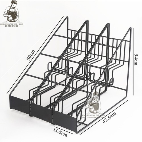 Kệ Sắt Đựng Siro 4 Ngăn, Giá Đựng Chai Siro - KSDCMN