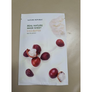 Mặt nạ giấy Nature Republic Real Nature Mask Sheet - Shea Butter (Bơ hạt mỡ)