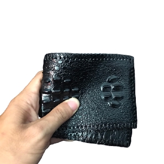 Ví Da Nam Dập Vân Cá Sấu Cao Cấp Mens Realm [XẢ KHO 3 NGÀY GIÁ SỈ] - Tặng Vòng Tay Tỳ Hưu Tài Lộc May Mắn