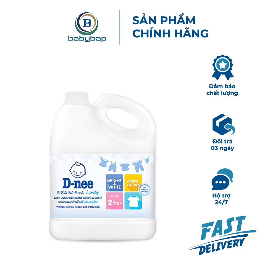 Nước Giặt Quần Áo Em Bé Dnee 3000ml Giặt Sạch Hiệu Quả