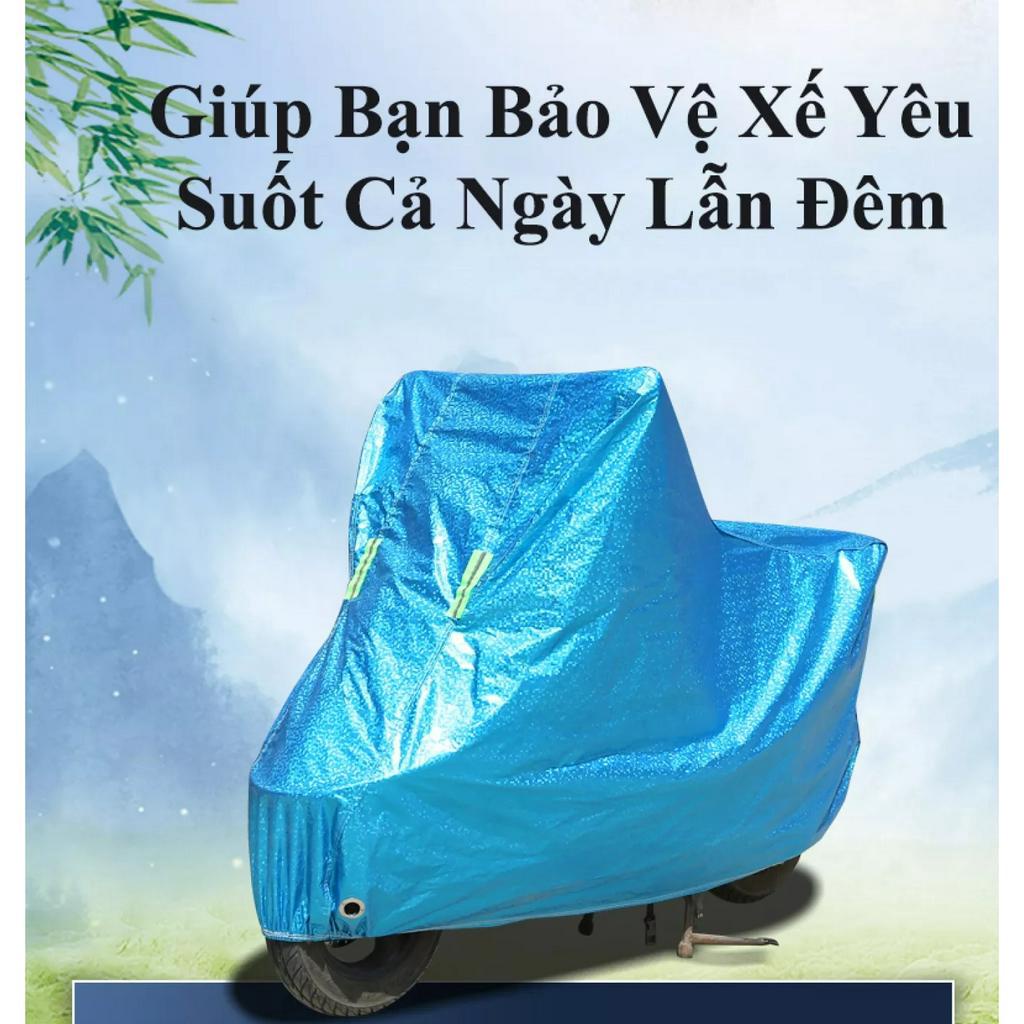 Bạt Phủ Xe Máy Chống Mưa, Nắng, Bụi Bẩn Chất Lượng Cao Chống Thấm Tuyệt Đối, Bao Trùm Cả Xe, Hàng Chính hãng