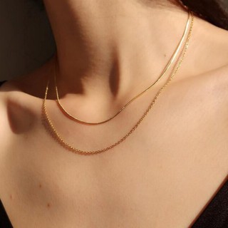 Dây Chuyền 2 Tầng Sợi Mảnh Titan Ko Đen TT 2548