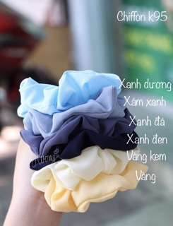 Dây cột tóc vải scrunchies chiffon