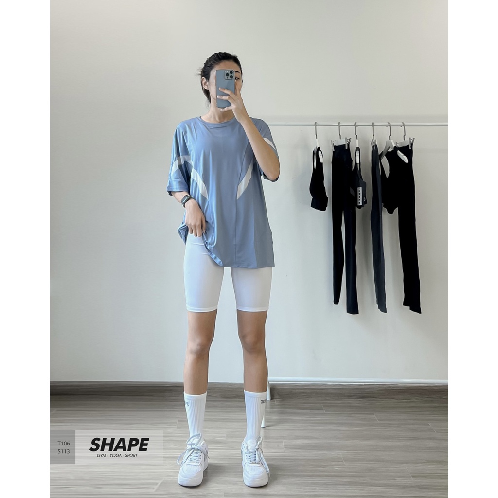 Áo Tank thể thao Shape oversize kẻ trắng [T106]