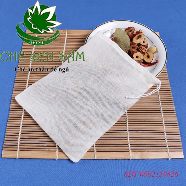 Túi lọc nấu ăn, pha đồ, túi lọc vải 13x16cm, combo10 túi - HVL TEA