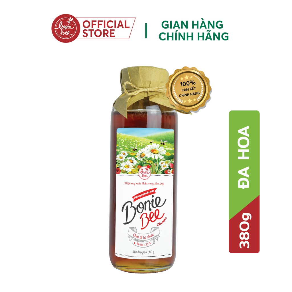 Mật Ong Nguyên Chất Đa Hoa (BB Classic) Bonie Bee 380gr - Chín Tự Nhiên Từ Tổ - Không Qua Xử Lý 380g | BigBuy360 - bigbuy360.vn