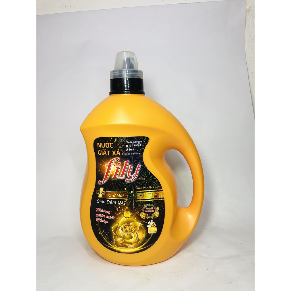 Nước Giặt Xả Hương Nước Hoa Pháp Công Nghệ Utral Kép 5 in1 - FILY vàng 3,5 lít