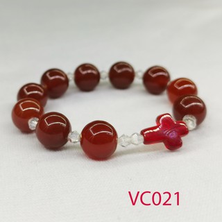 Chuổi hạt mân côi đá mã não đỏ 12li