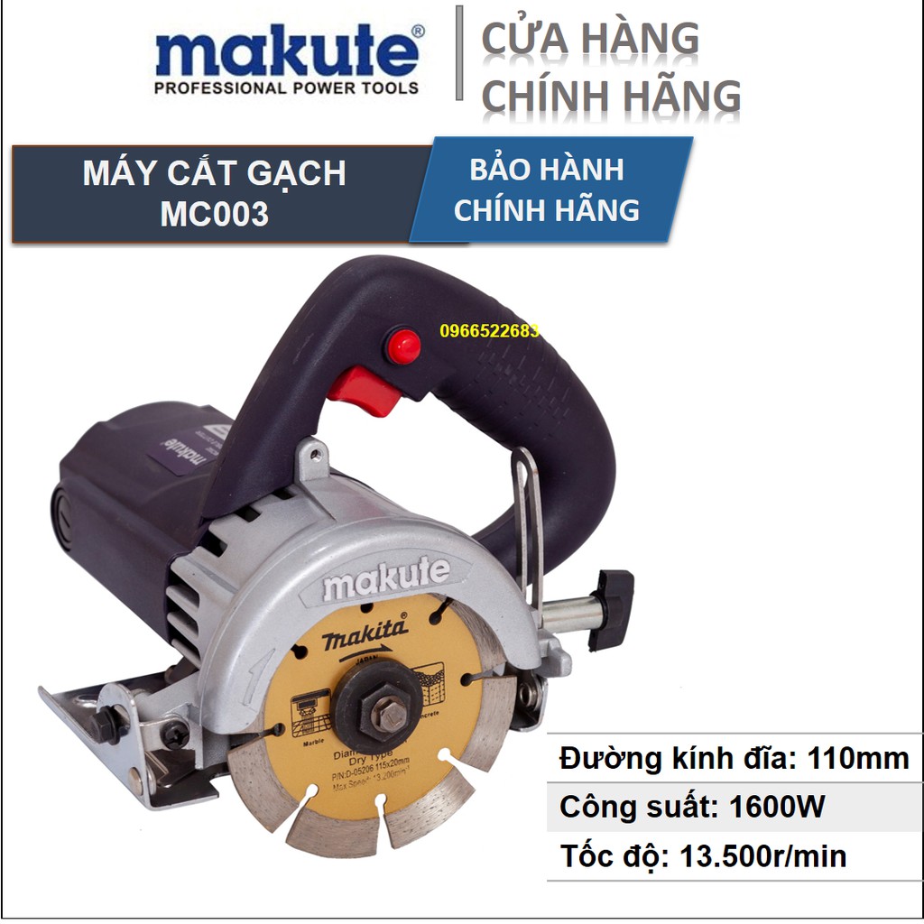 Máy cắt gạch | Máy cắt gạch Makute | Công suất 1600W