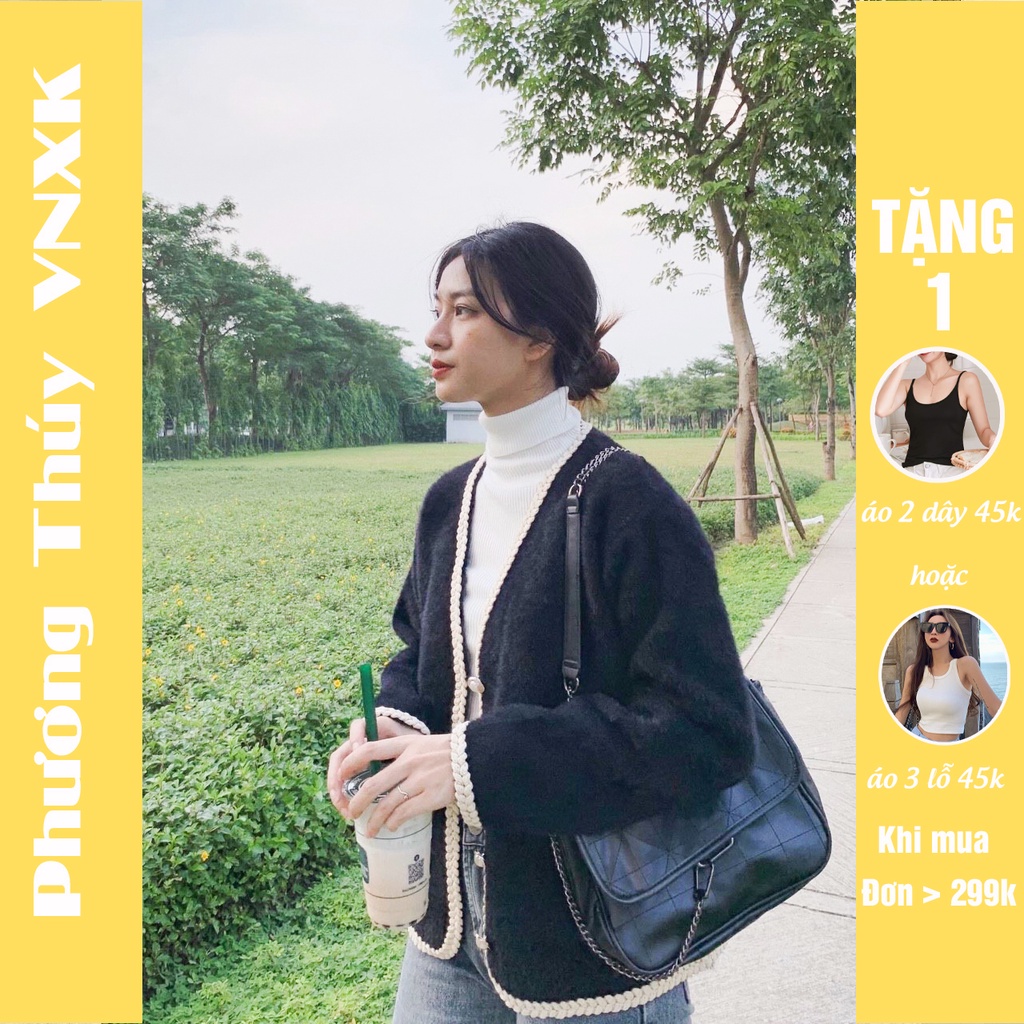 Áo len PHƯƠNG THÚY VNXK cao cấp - áo len cổ lọ kiểu dáng basic phong cách hiện đại hàng Quảng Châu | BigBuy360 - bigbuy360.vn