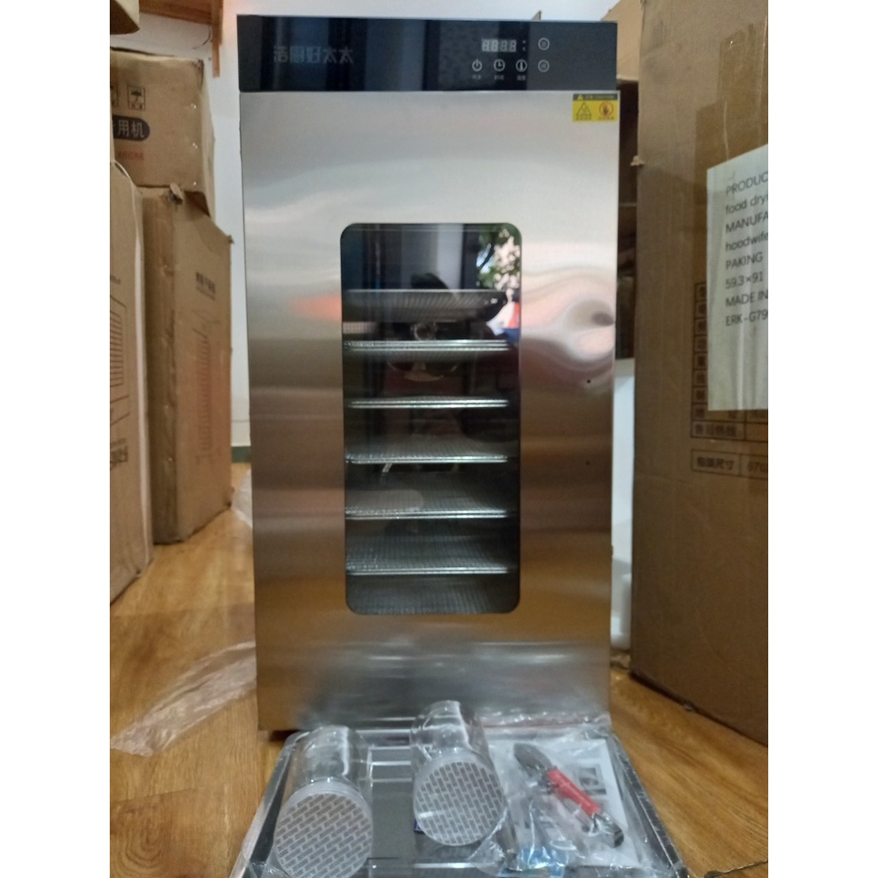 Máy sấy thực phẩm 22 tầng QG-B22 thế hệ mới-Tủ sấy dược liệu 22 khay chuyên dùng-Màn hình led hiển thị