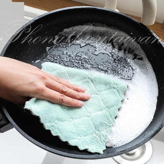 Khăn lông 2 mặt đa năng, tái sử dụng khổ 24*14cm