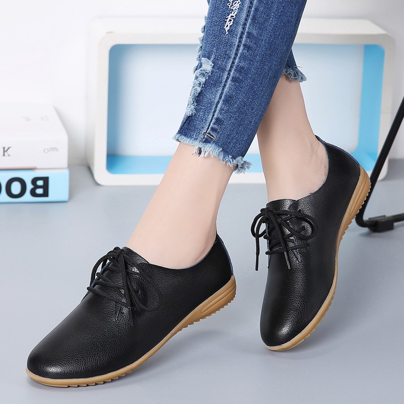 Giày da bò thiết kế thủ công thời trang cho nữ