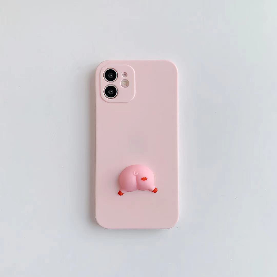 Beautiful 3D cartoon Cute corgi pig butt cover for OPPO A3S A1K A12E A5S A12 REALME c1 c2 c3 5 5i 5s 6i 6 pro A83 A71 A57 F1S F3 A37 soft back phone case