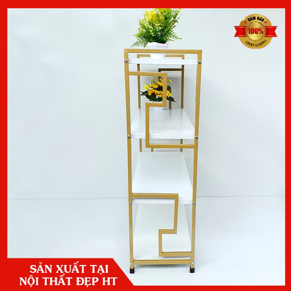 Kệ để sách bằng thép màu vàng đồng đẹp, chắc chắn, bền vĩnh cửu với giá xuất xưởng