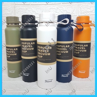 HCM - Bình giữ nhiệt dung tích lớn 1100ml tối giản kiểu Nhật mang thể thao, cắm trại, du lịch