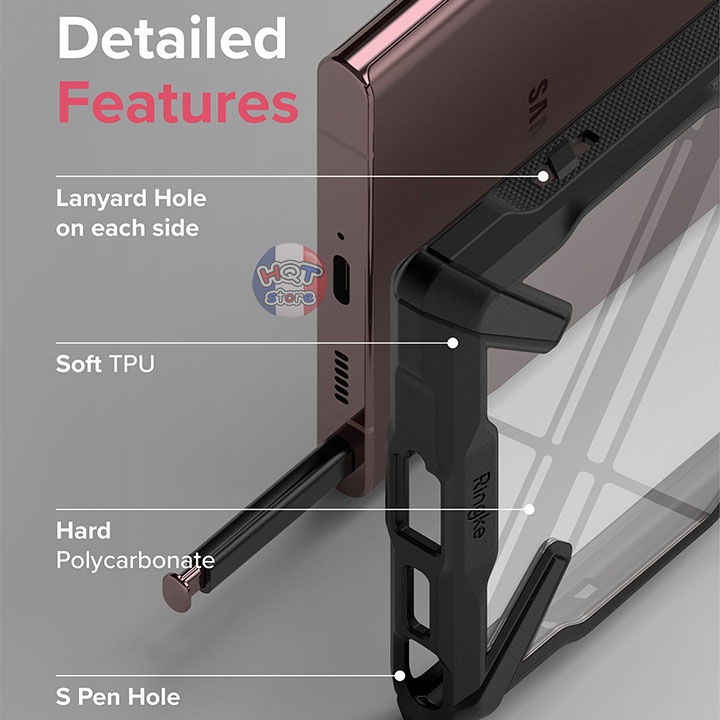 Ốp lưng chống sốc Ringke Fusion X cho Samsung S22 Ultra chính hãng - Hàng nhập khẩu