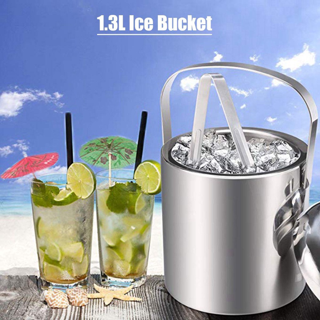 Xô Làm Lạnh Bia Bằng Thép Không Gỉ Hai Lớp