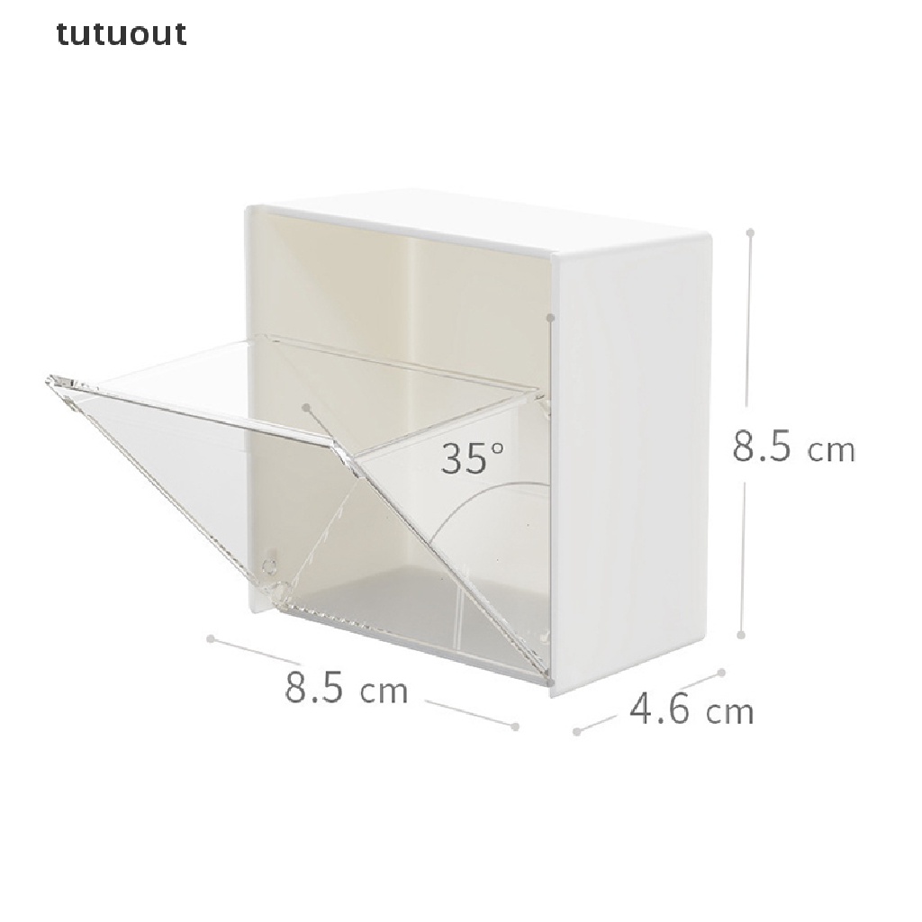 Hộp Nhựa Đựng Bông Tẩy Trang Gắn Tường Tiện Lợi