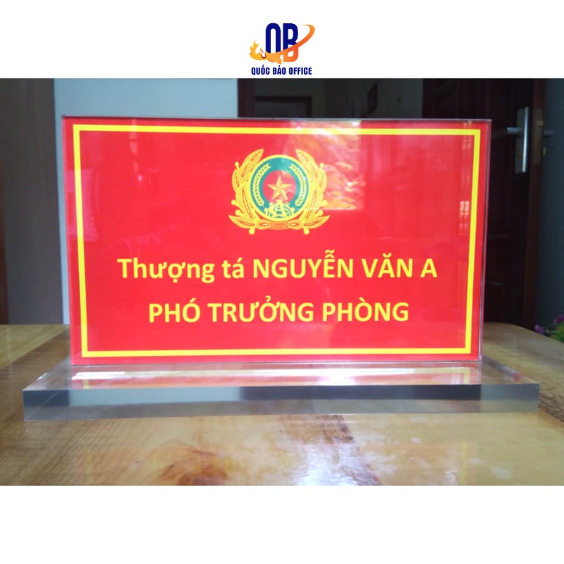 Biển Chức Danh Tiêu Chuẩn Ngành Công An - 1 bộ