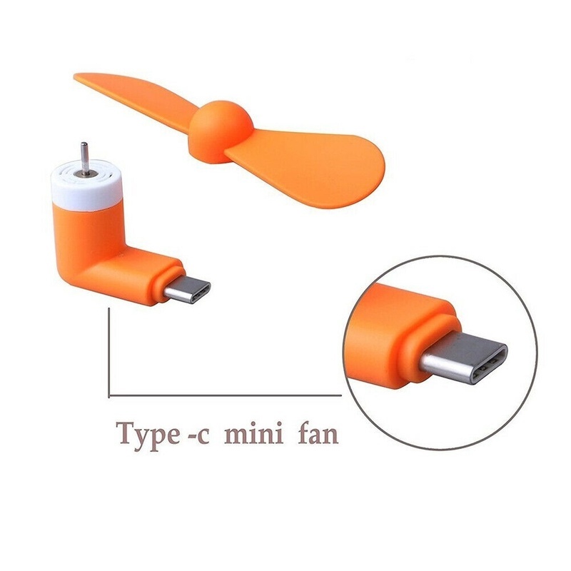 Quạt Mini Cổng Type-C Linh Hoạt Cho Điện Thoại Android Sạc Dự Phòng