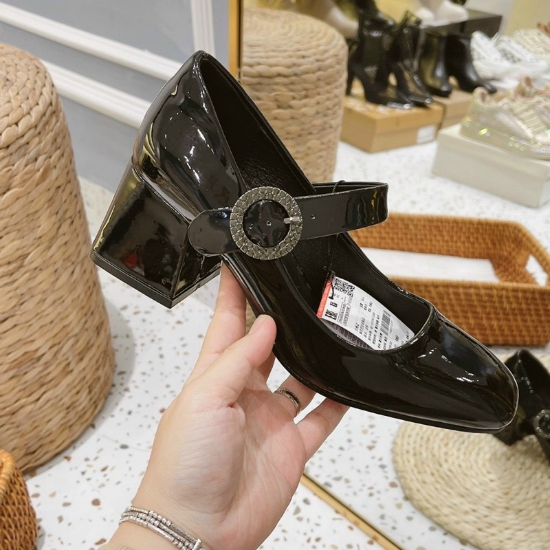 giày cao gót, guốc zara đế vuông hàng fullbox chuẩn hãng