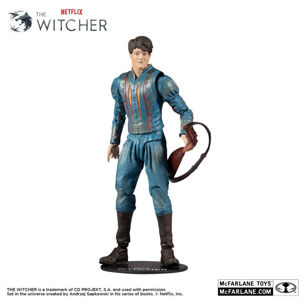 Mô hình The Witcher Jaskier 18cm Witcher Netflix Season 1 Mô hình có khớp Nhựa PVC, ABS CHÍNH HÃNG MỸ TWMF08