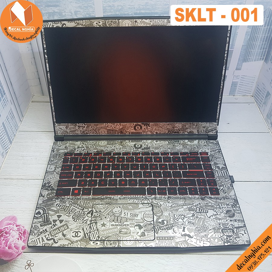 Aluminum skin dán laptop MSI-GV72-7RD