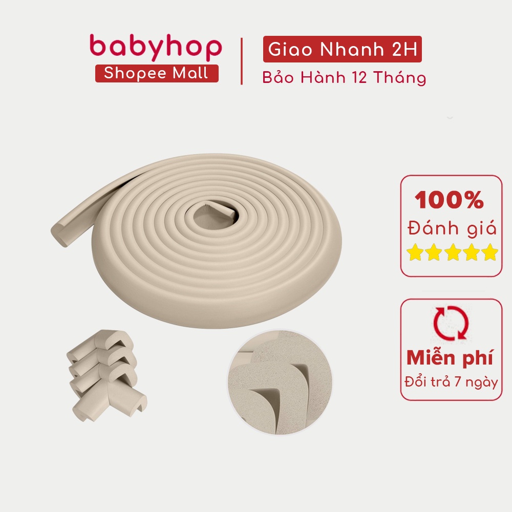 ( GIFT ) Bộ bọc cạnh góc bàn cao cấp dài 5m phân phối chính hãng Babyhop