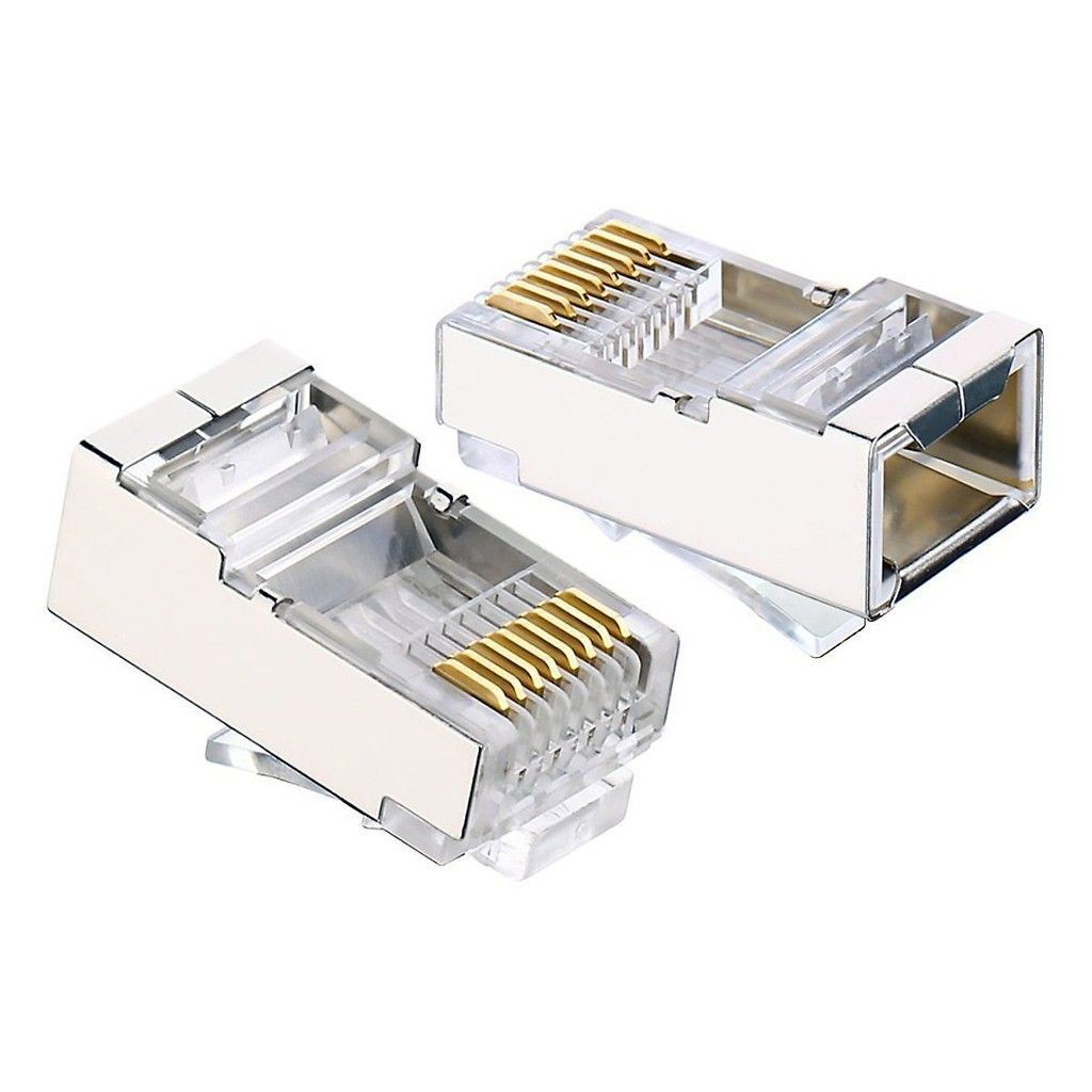 Hộp 10 chiếc Hạt bấm mạng Cat 6 RJ45 Bọc Nhôm Ugreen 020333 - Hàng Chính Hãng