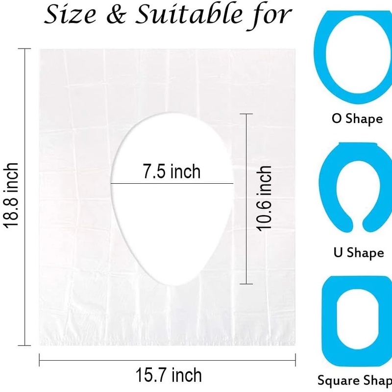 Bộ 10 Tấm Lót Bồn Cầu Di Động Chống Nước Chống Vi Khuẩn Dùng Một Lần Thông Dụng Cho Du Lịch