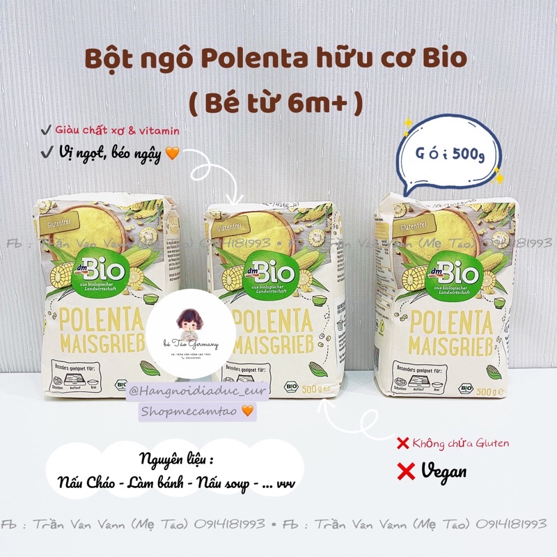 Bột ngô hữu cơ Bio Đức - 500g