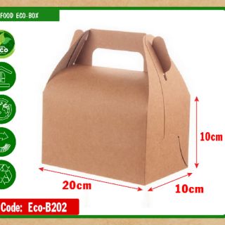 100 hộp giấy kraft đựng gà rán, bánh, trái cây. Mã B202