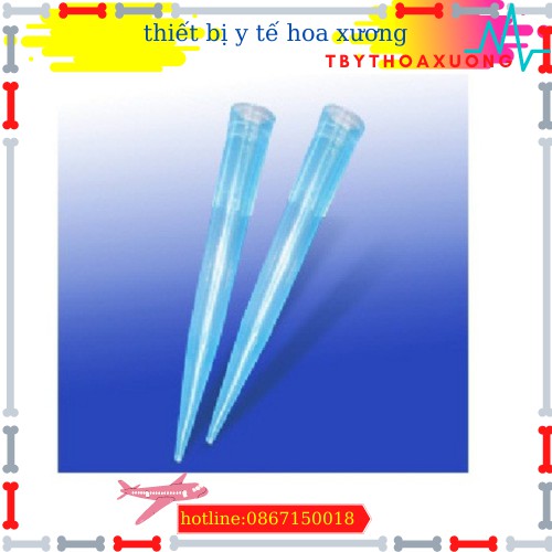 [ Combo 5 Túi ] Đầu Côn Xanh Thường ( Không Khía) 1000ul Dùng Cho Gilson Pipette Túi 500 Cái
