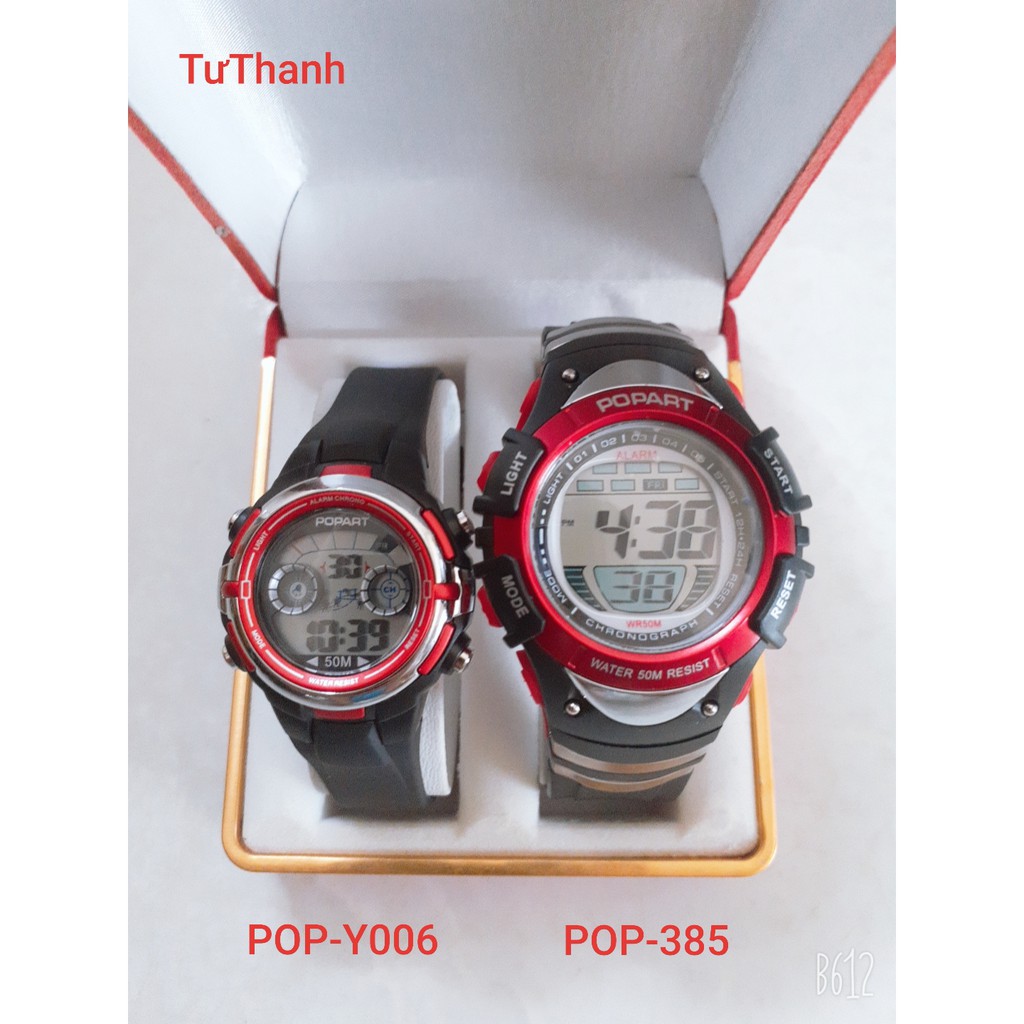 ĐỒNG HỒ ĐIỆN TỬ THỂ THAO DÂY CAO SU CAO CẤP POPART POP-385/Y006/969 BƠI LỘI THOẢI MÁI, MÁY CỰC BỀN
