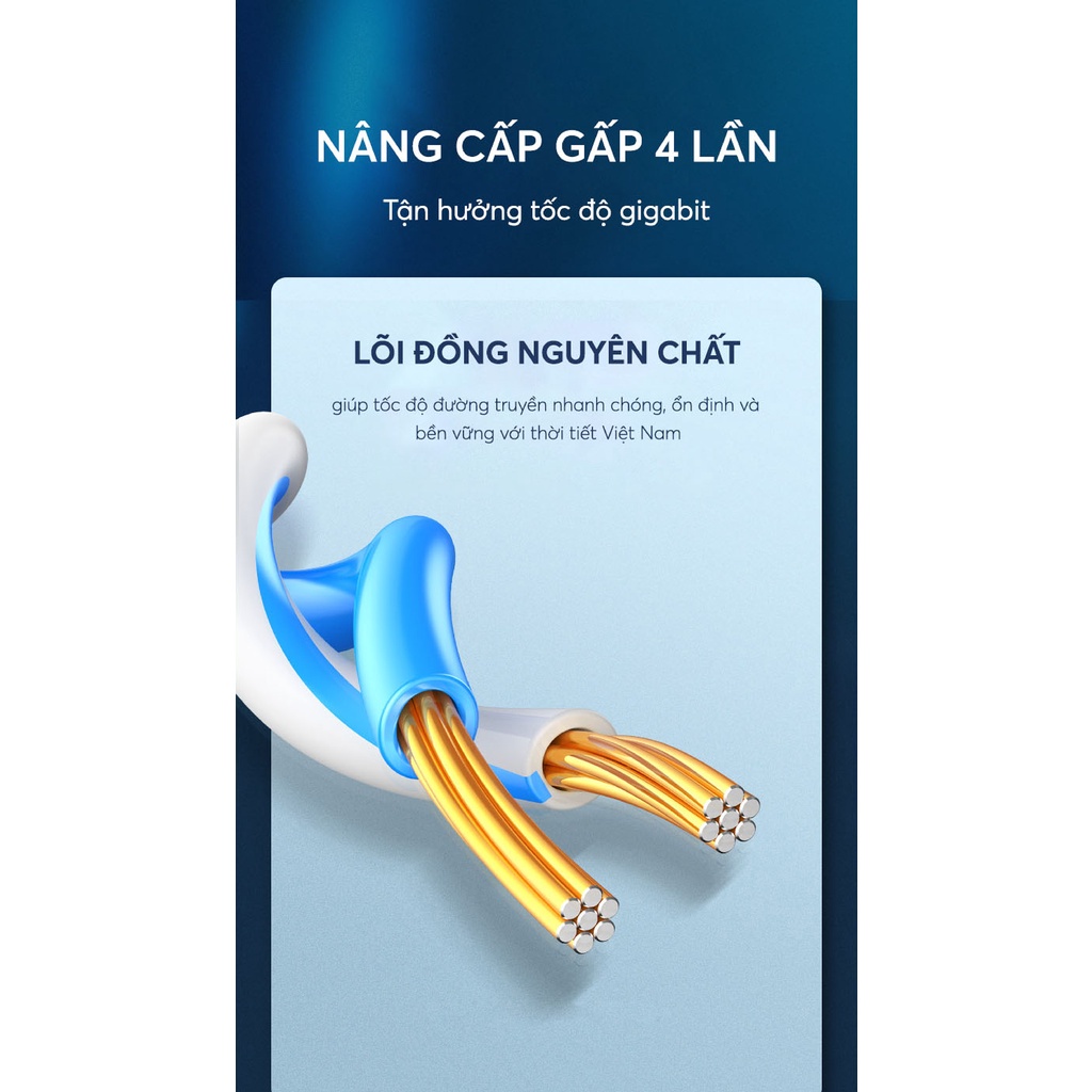Cáp mạng Cat6 aluminum dạng dẹt/tròn UGREEN NW102 - Hàng phân phối chính hãng - Bảo hành 18 tháng