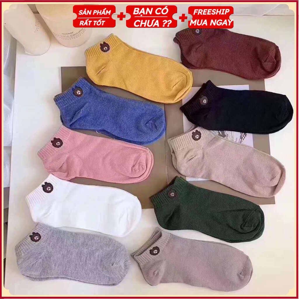 Combo 10 bịch tất gấu cổ ngắn siêu hót .