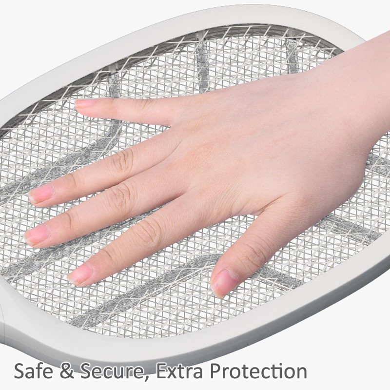 Vợt Diệt Muỗi 2 Trong 1 Tích Hợp Đèn LED Và Giá Đỡ Tiện Dụng