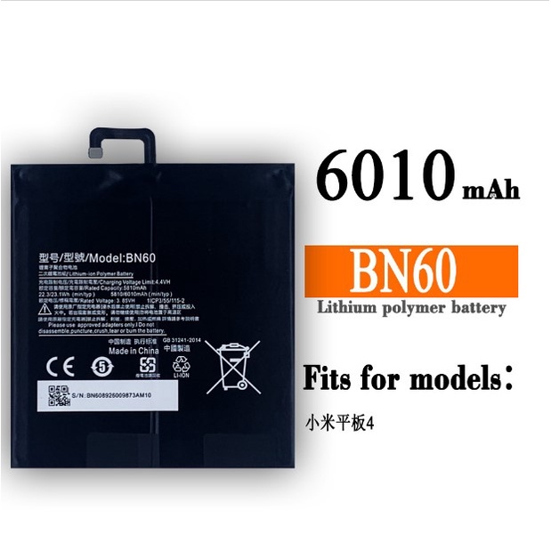 Pin zin Xiaomi Mipad 4 BN60 5810mAh | Dung lượng gốc | Tặng bộ tháo mở + seal dán