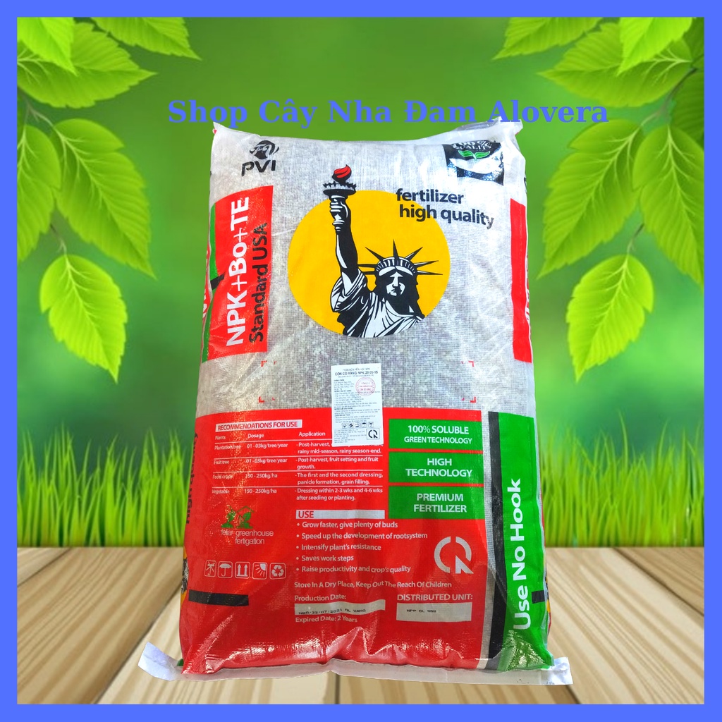 Phân NPK 20-20-15+TE+BO Chuyên Hoa Cây Cảnh