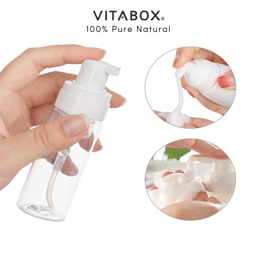 Chai ấn tạo bọt trong suốt - 100mL 300mL - hàng đẹp, nhựa tốt, nhiều bọt