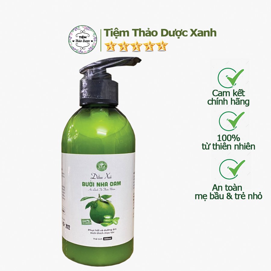 Dầu gội bưởi non/ Dầu xả bưởi Handmade giúp Giảm Gàu, Nấm, Ngứa, Rụng Tóc